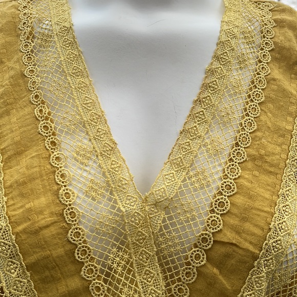 RD+ Koko boho faux wrap and lace blouse M-L - Picture 3 of 9